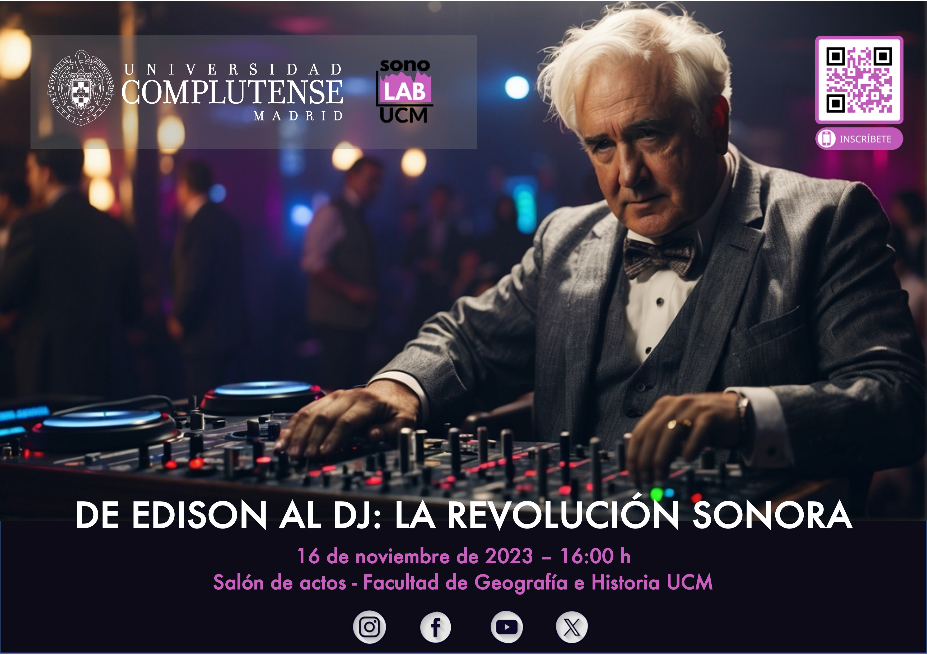 SonoLAB organiza la actividad "De Edison al DJ: La revolución sonora"